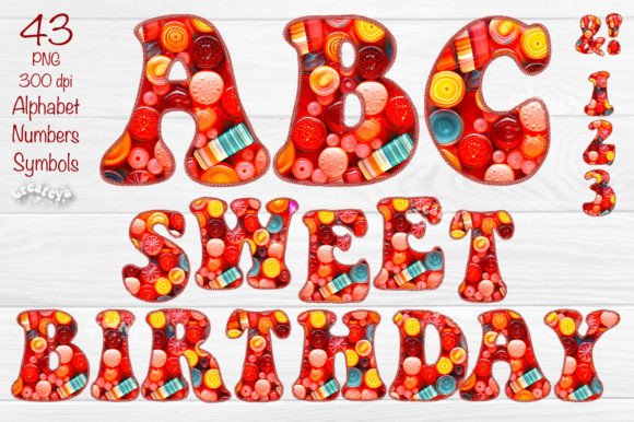 3D Alphabet PNG Party Letters