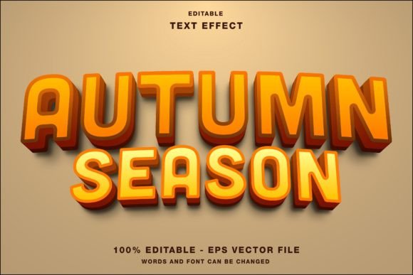 Autumn Season Editable Text Effect for Designers