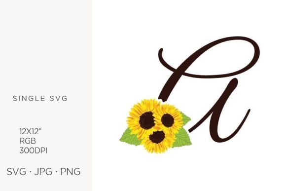 Elevating Design Projects with the Sunflowers Letter A SVG