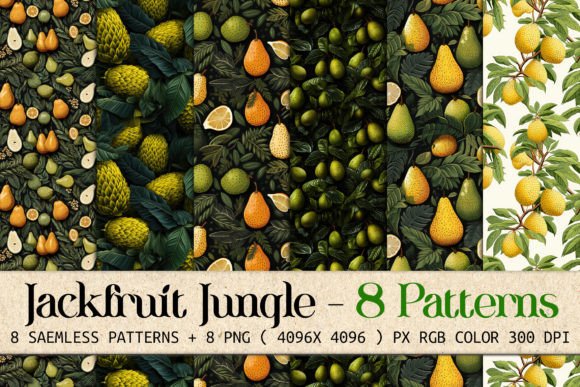 Evaluating Jackfruit Jungle 8 Seamless Patterns for Digital and Print Design