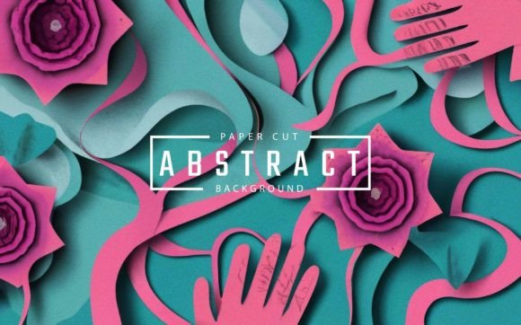 Gradient Paper Cut Backgrounds with Noise