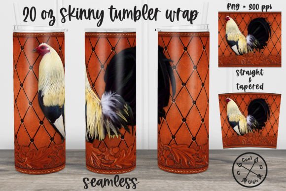 Integrating the Rooster Tooled Leather 20oz Tumbler Wrap into Your Sublimation Workflow