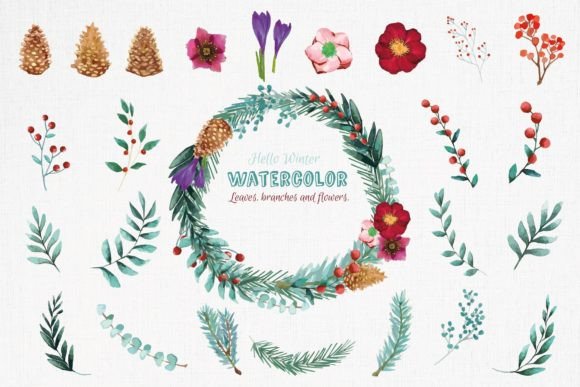 Integrating the Winter Floral and Leafy Clip Art Pack into Your Creative Workflow