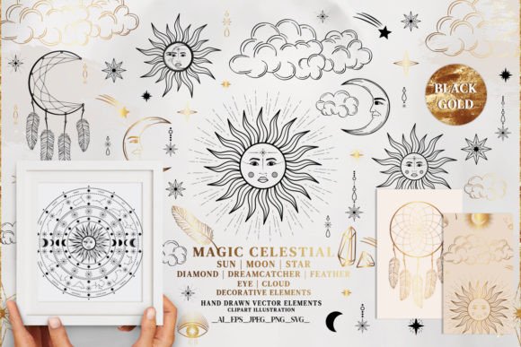 Magic Collection: Decorative Clipart SVG for Modern Creative Projects