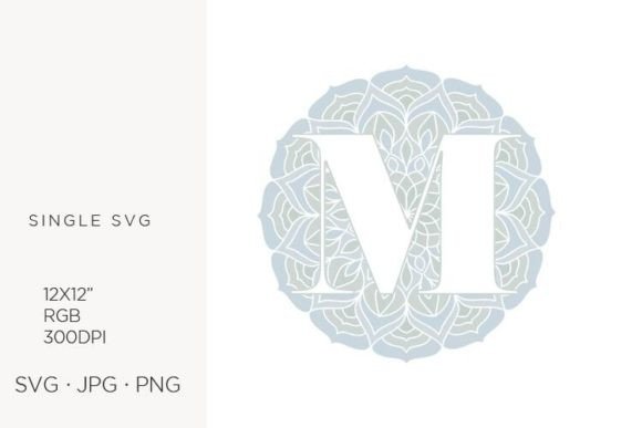 Mandala Monogram Letter M: Versatile Vector Art