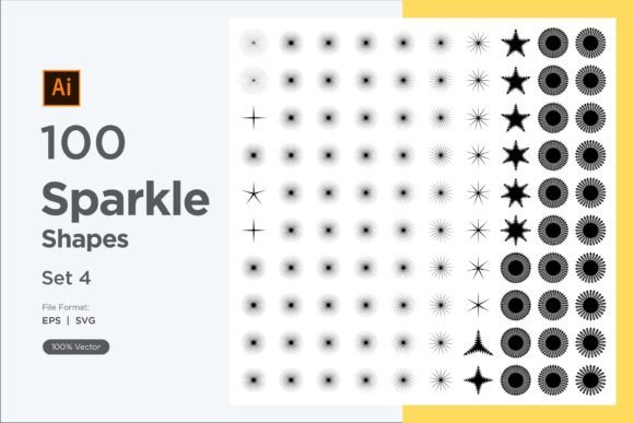 Sparkle Shape Symbol Sign V3-100 -4 Overview
