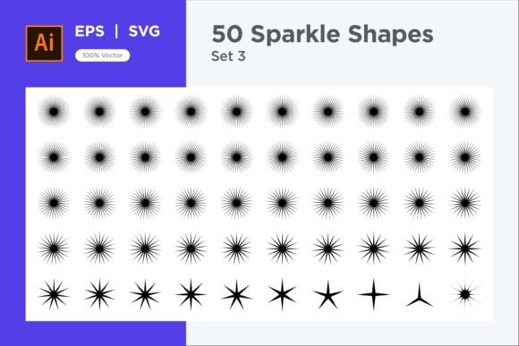 Sparkle Shape Symbol Sign V3-50 -3 Guide