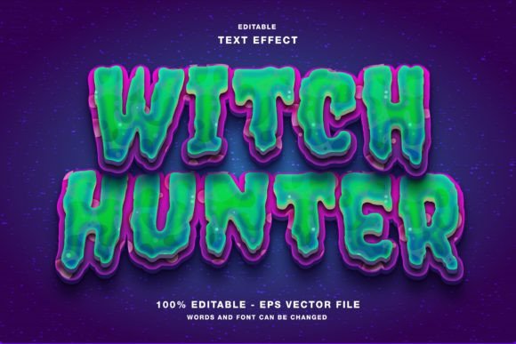 Witch Hunter Editable Text Effect Guide